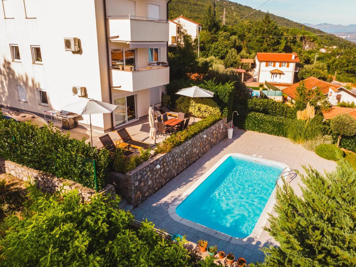 Pool Apartment Maurina Opatija With Sea View Ičići Kültér fotó