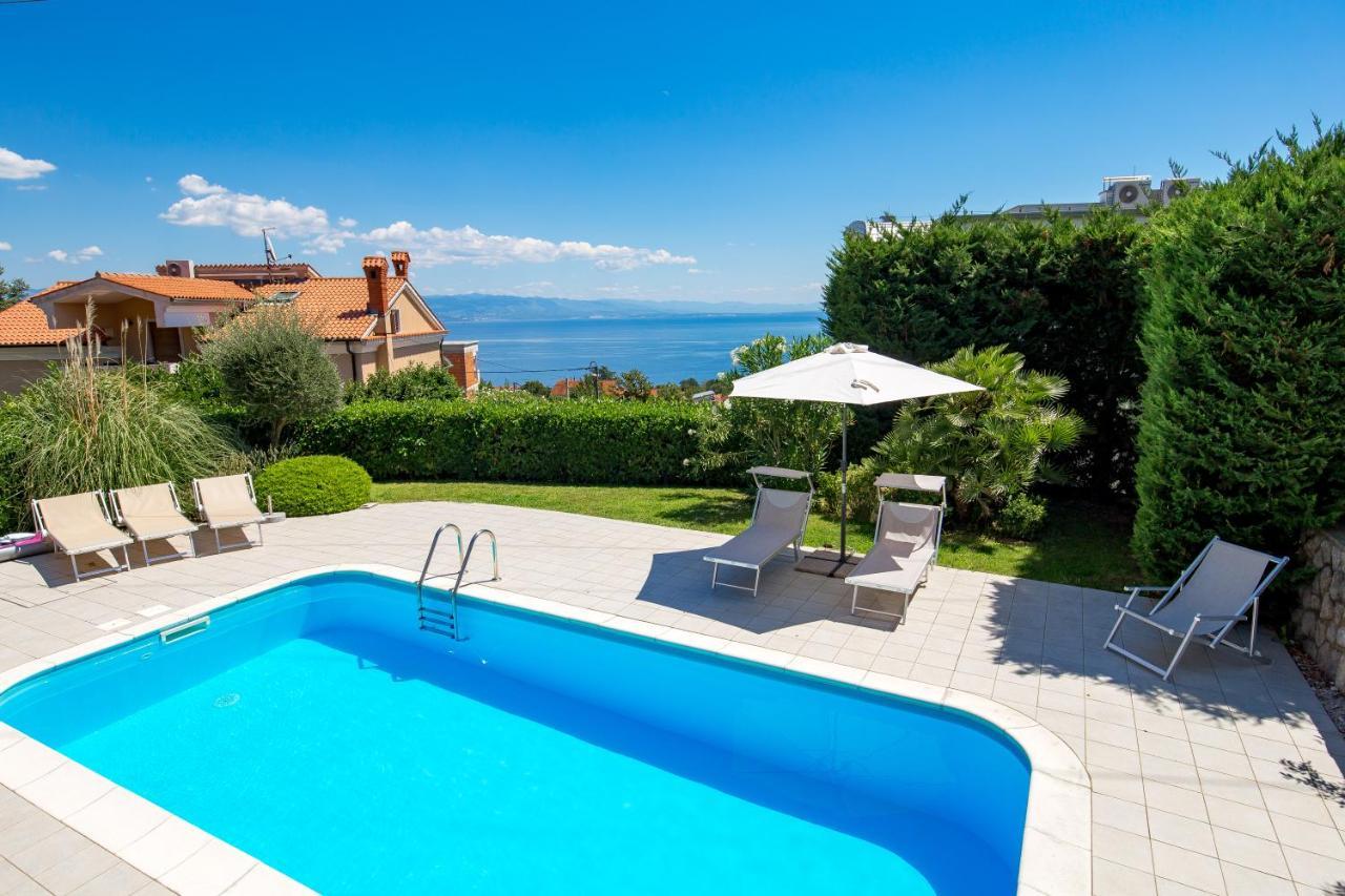 Pool Apartment Maurina Opatija With Sea View Ičići Kültér fotó